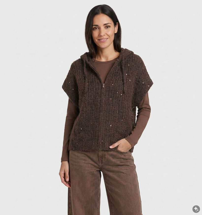 Deeluxe Original Aliama Donkerbruine Vest voor dames (382272)