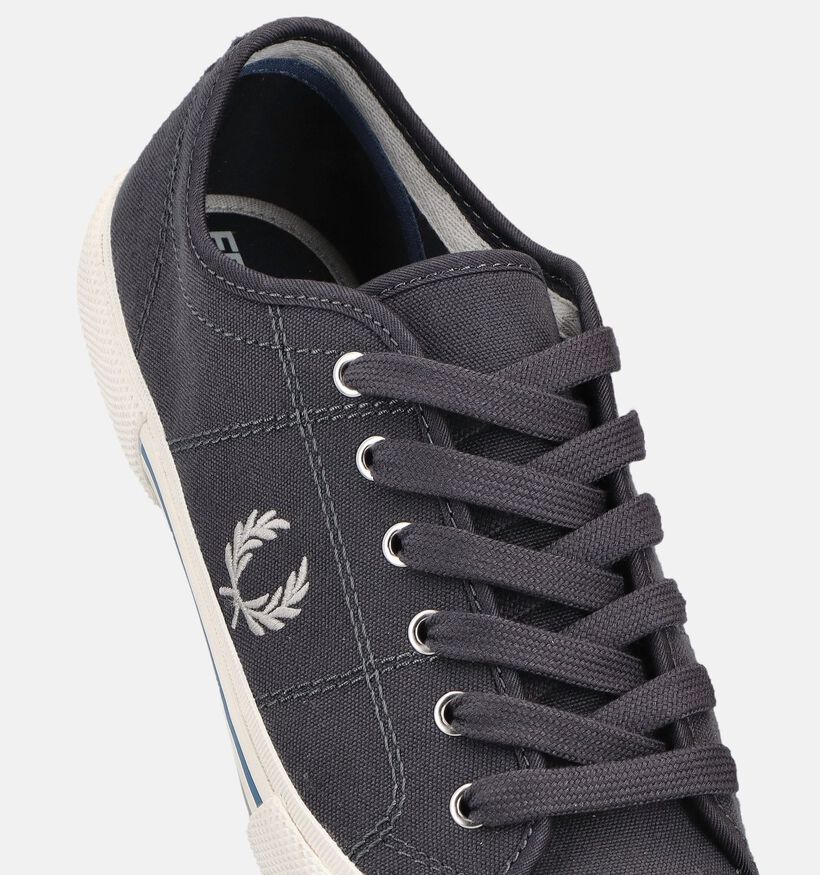 Fred Perry Vintage Tennis Canvas Donkerblauwe Veterschoenen voor heren (368927)