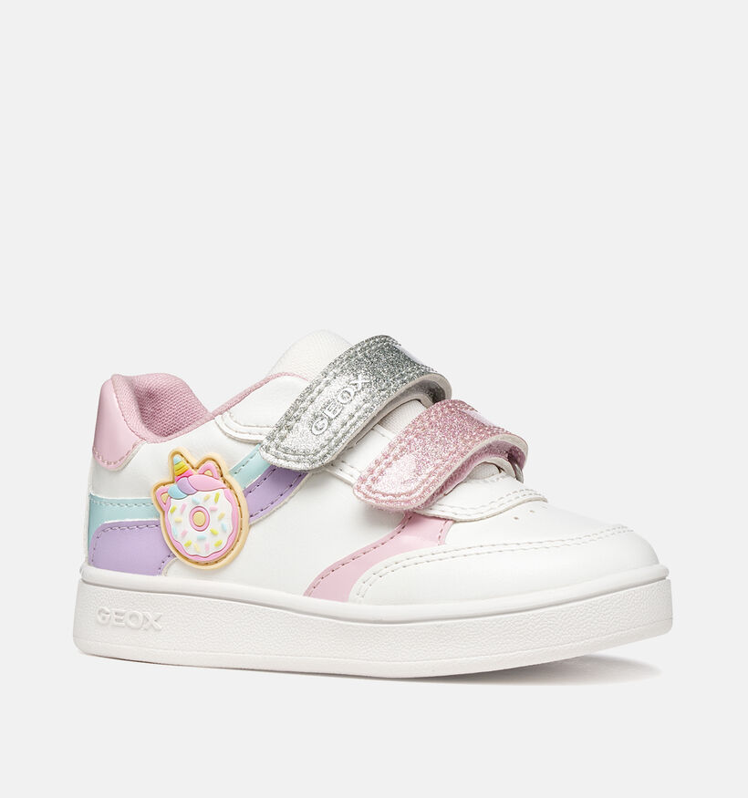 Geox Eclyper Witte Sneakers Pastel voor meisjes (368437) - geschikt voor steunzolen