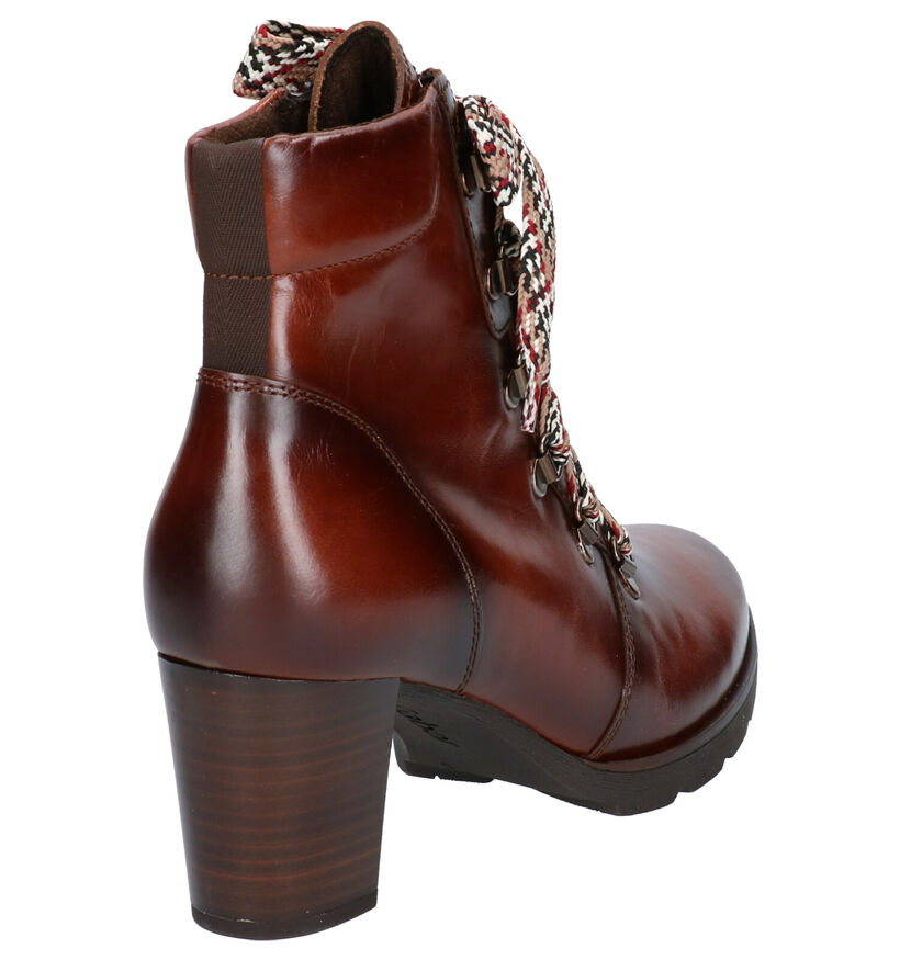 Best Fitting Bottes courtes en Cognac en cuir (260185)