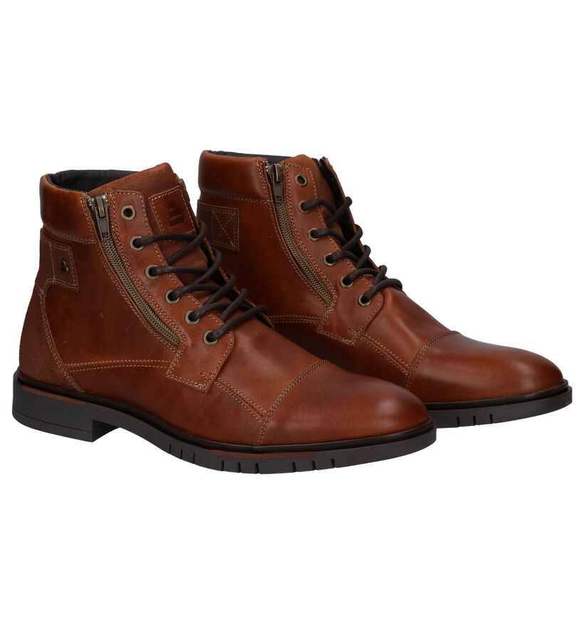 Bullboxer Chaussures Habillées Hautes en Cognac en cuir (281786)