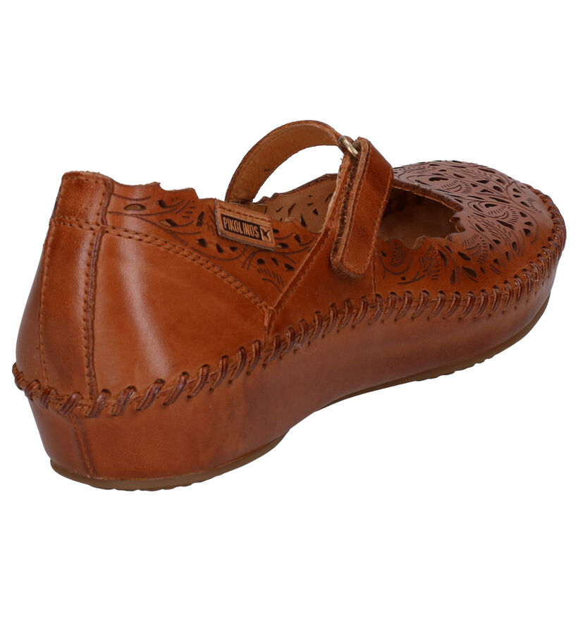 Pikolinos Cognac Ballerina's met Bandje in leer (289270)