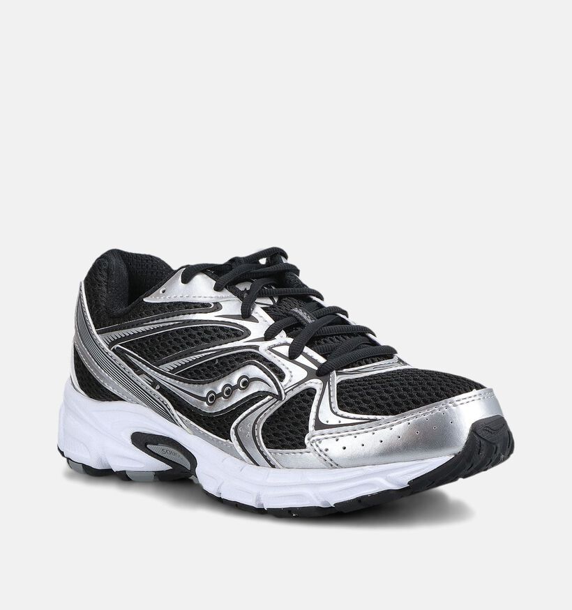 Saucony Ride Millenium Zwarte/Zilveren Hardloopschoenen voor dames (376604) - geschikt voor steunzolen