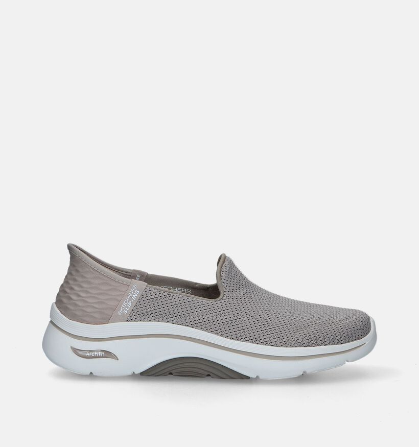 Skechers Go Walk Arch Fit Delora Slip-ins en Taupe pour femmes (335197) - pour semelles orthopédiques