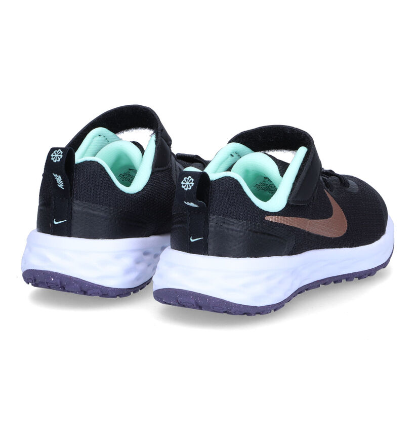 Nike Revolution 6 Zwarte Sneakers voor meisjes (308999) - geschikt voor steunzolen