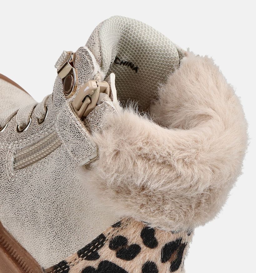 Milo & Mila Gouden Veterboots met Faux-Fur voor meisjes (378693)
