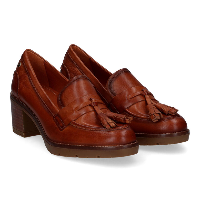 Pikolinos Llanes Cognac Mocassins met hak voor dames (329618)