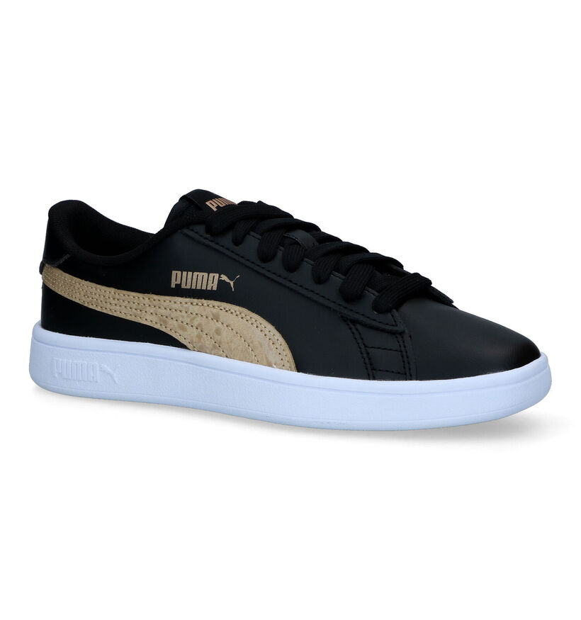 Puma Smash v2 Metallics JR Baskets en Noir pour filles (318764)