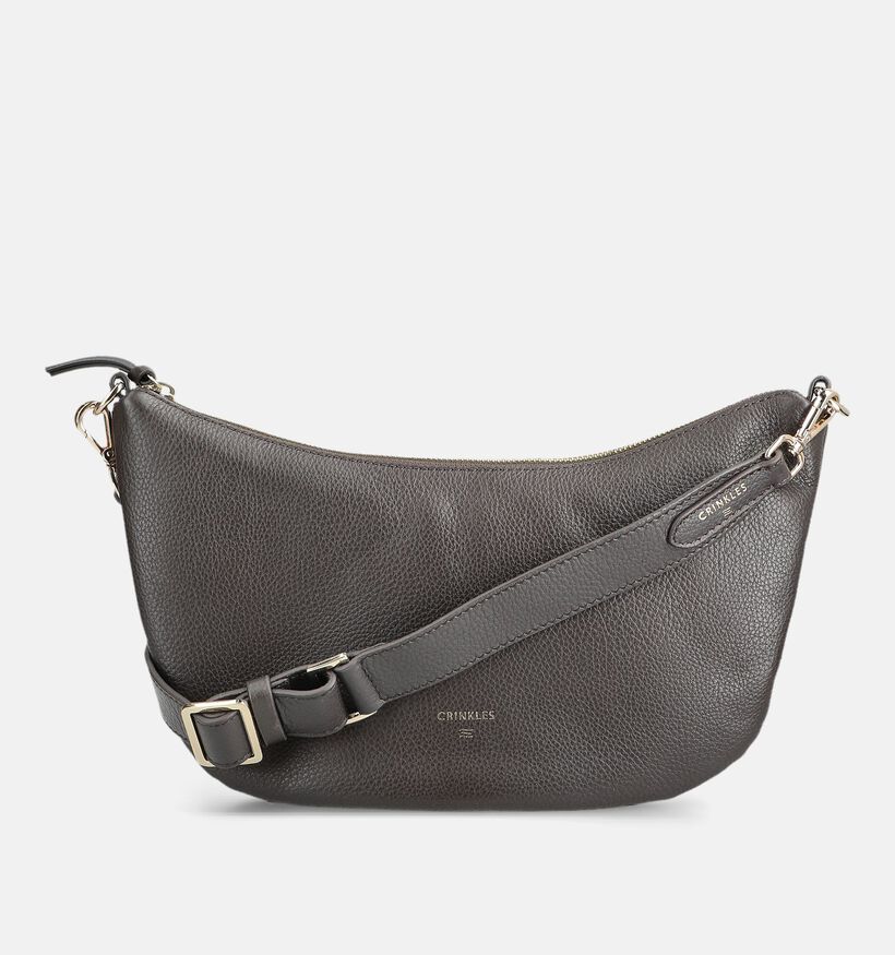 Crinkles Donkerbruine Crossbodytas voor dames (381716)