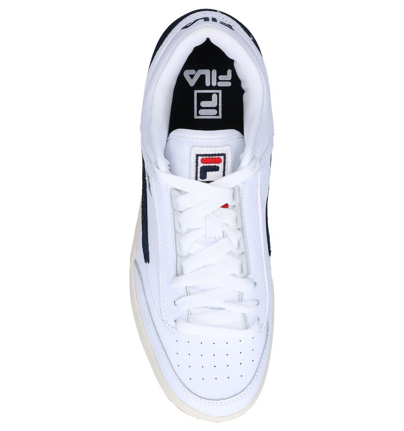 Fila T1 Witte Lage Sneakers in kunstleer (240885)
