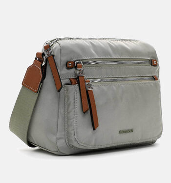 Emily & Noah Crossbody tassen Zwart/Beige/Groen