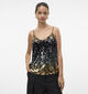 Vero Moda Ria Débardeur à paillettes en Noir pour femmes (349419)