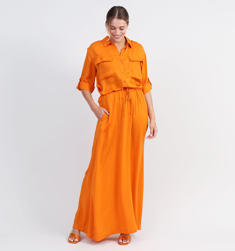 Vero Moda Fabiana Jupe longue en Orange pour femmes (327231)