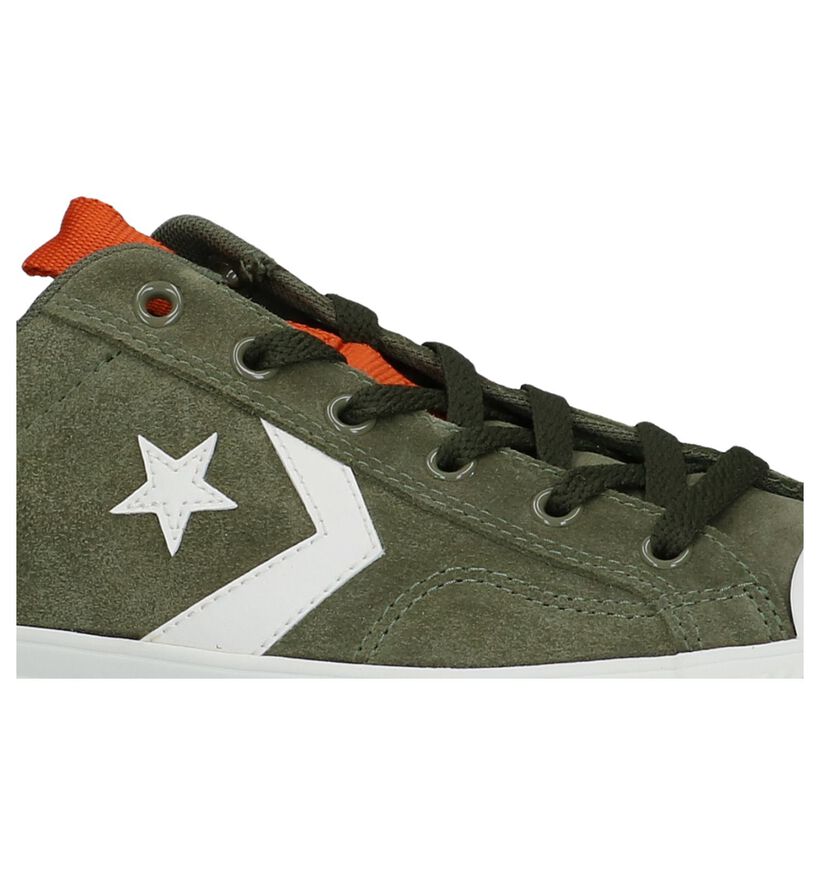 Converse Baskets basses en Vert kaki en daim (233489)