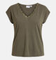 Vila Modala Lace Donkergroene T-shirt voor dames (378500)