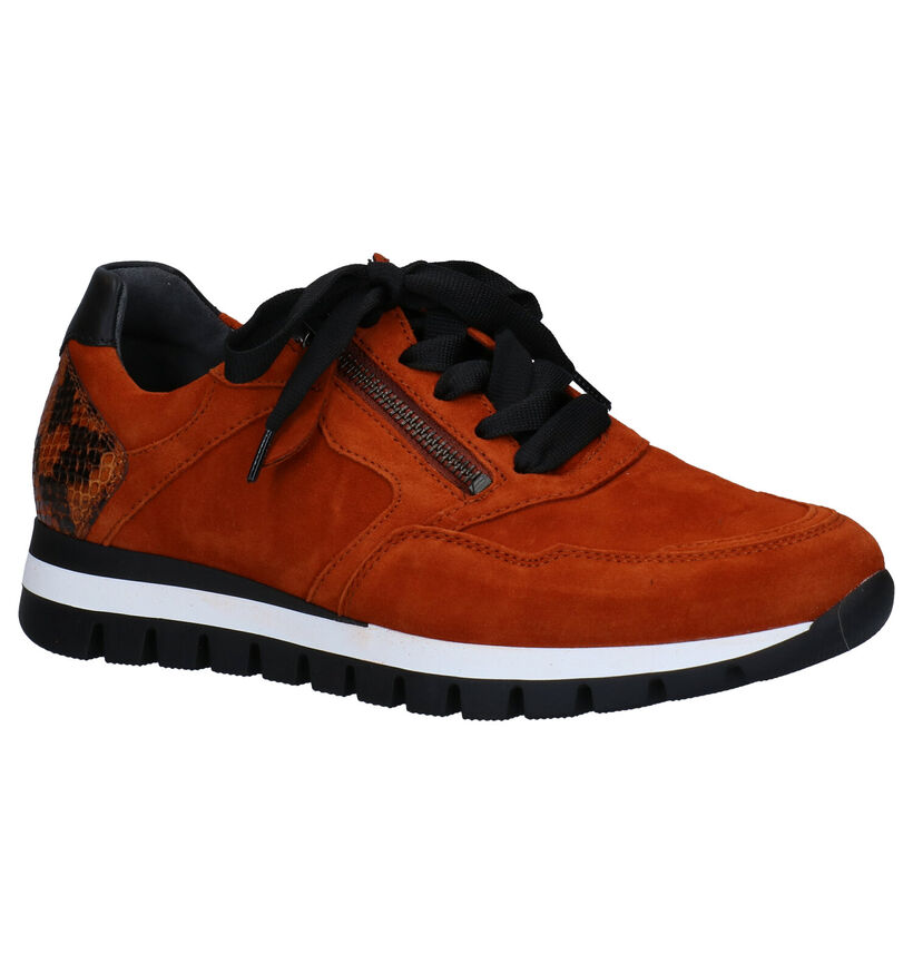 Gabor OptiFit Oranje Veterschoenen in nubuck (282469)