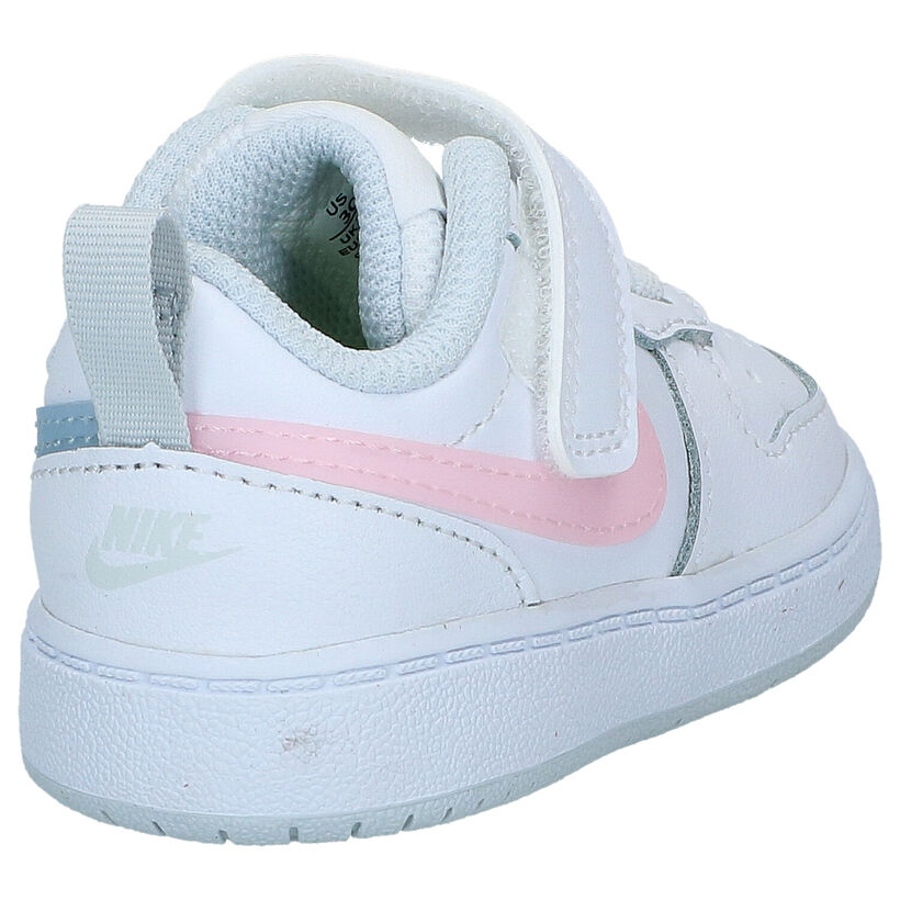 Nike Court Borough Witte Sneakers in leer (284453)