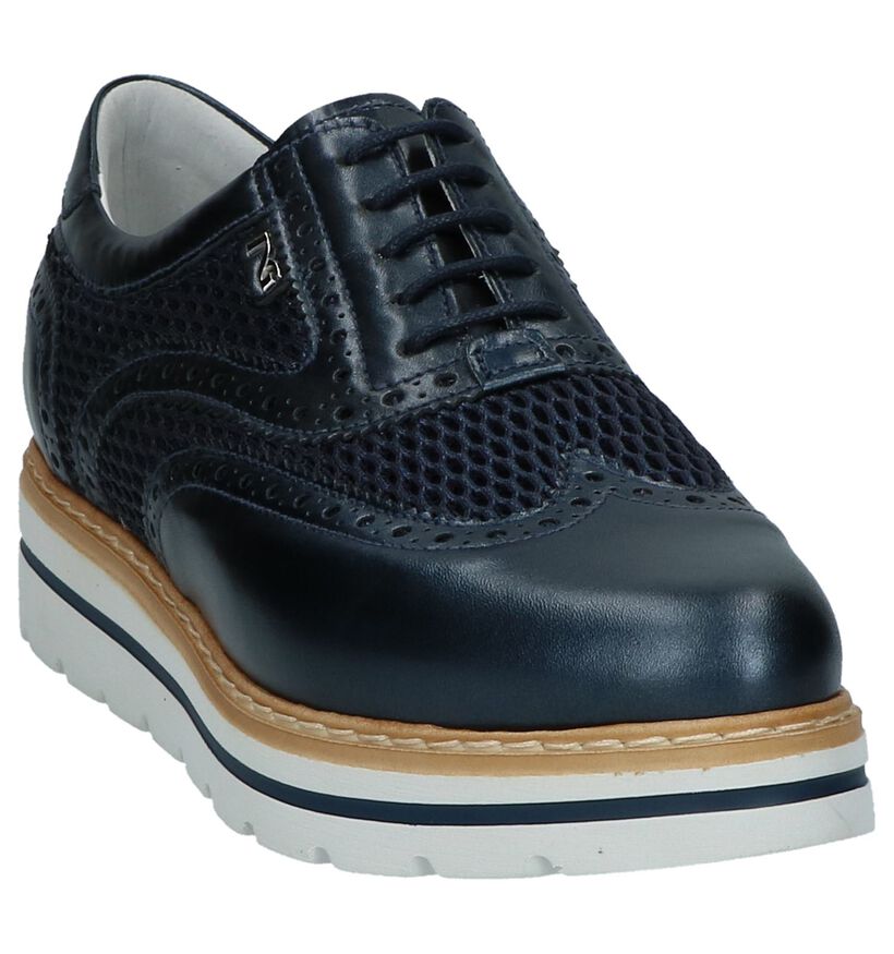 NeroGiardini Chaussures à lacets en Bleu foncé en cuir (211595)