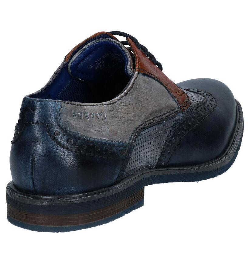 Bugatti Chaussures habill&eacute;es en Bleu en cuir (293628)
