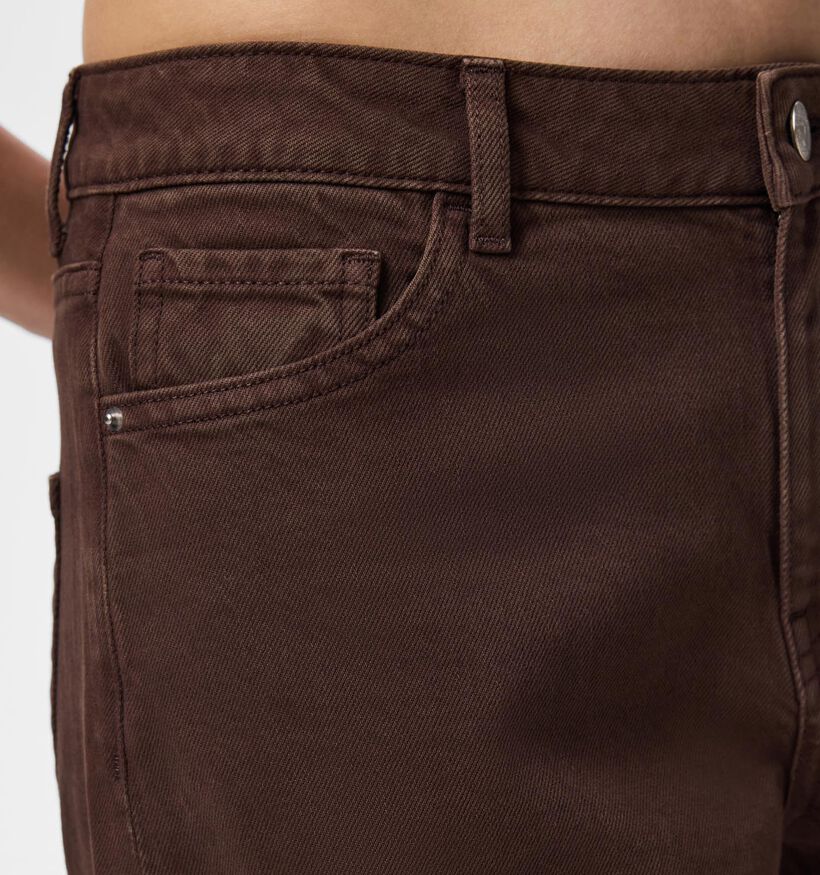 Pieces Grace Donkerbruine Straight Leg Jeans voor dames (378349)