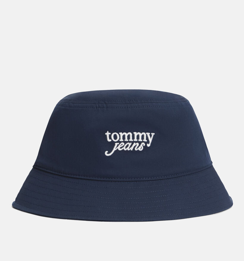 Tommy Hilfiger Script Bucket Hat Casquette en Bleu fonc&eacute; pour femmes (375863)
