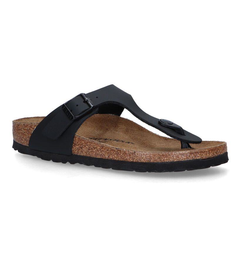 Birkenstock Gizeh Tongs en Noir pour garçons (338075)