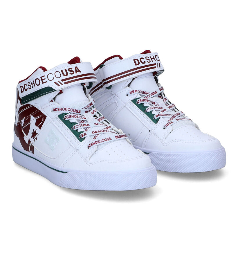 DC Shoes Pure High Top Baskets de skate en Blanc pour garçons (350856)