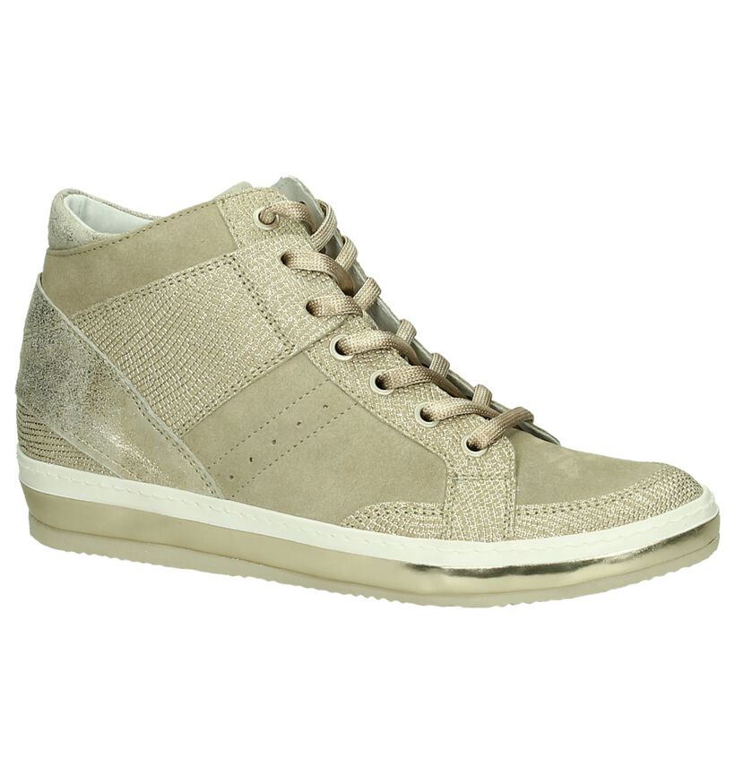 Khrio Sleehak Sneakers Goud in daim (190058)