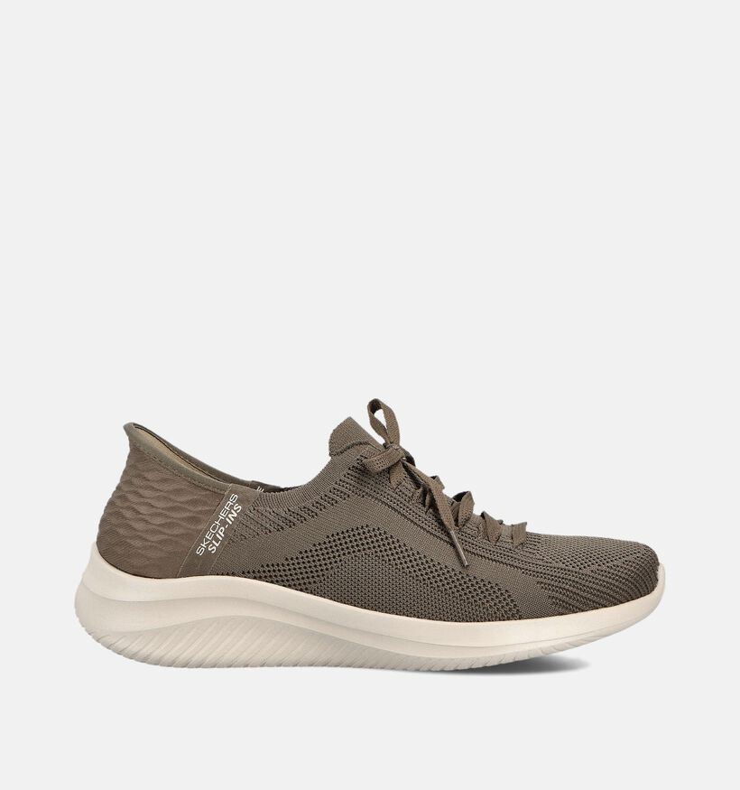 Skechers Ultra Flex 3.0 Brilliant Path Sneakers Kaki voor dames (359712)