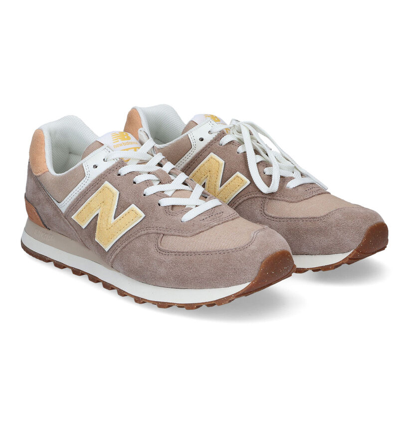 New Balance ML 574 Baskets basses en Gris pour hommes (353357) - pour semelles orthopédiques