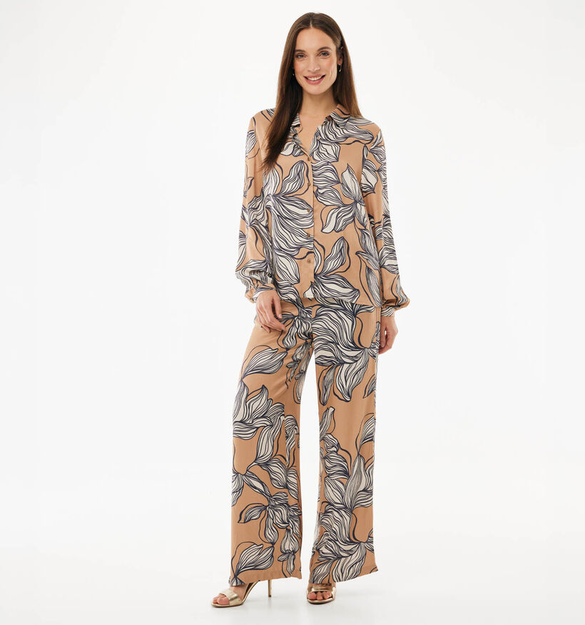 Mexx Graphic Flower Lichtbruine Broek voor dames (368547)