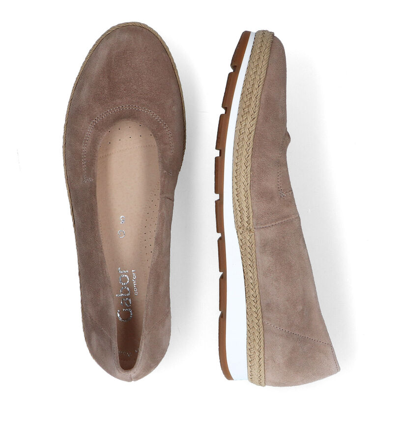 Gabor Easy Walking Taupe Ballerina's in daim (306217)