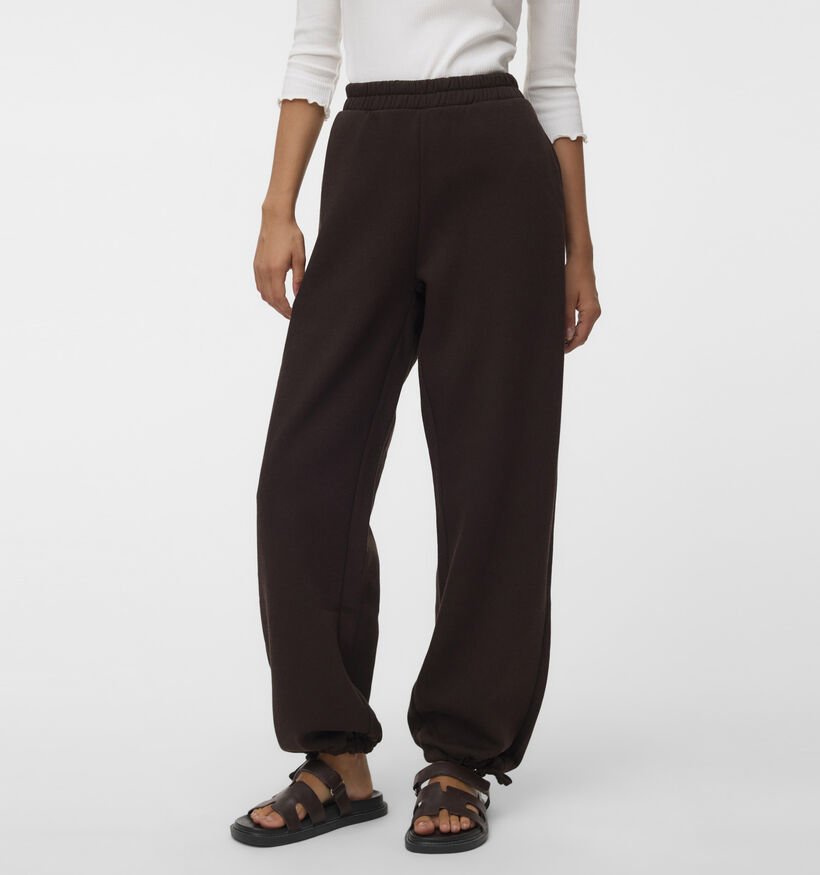 Vero Moda Teddy Pantalon de jogging en Brun fonc&eacute; pour femmes (381321)
