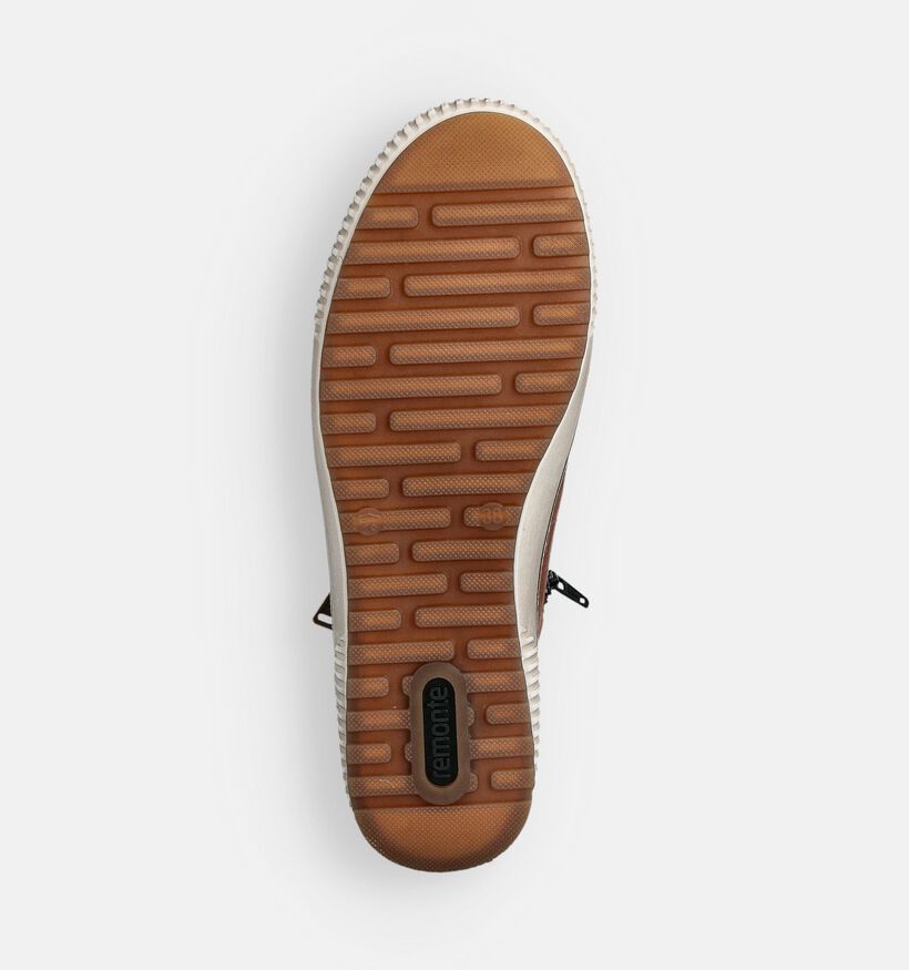 Remonte Cognac Hoge Sneakers met Rits voor dames (360394) - geschikt voor steunzolen