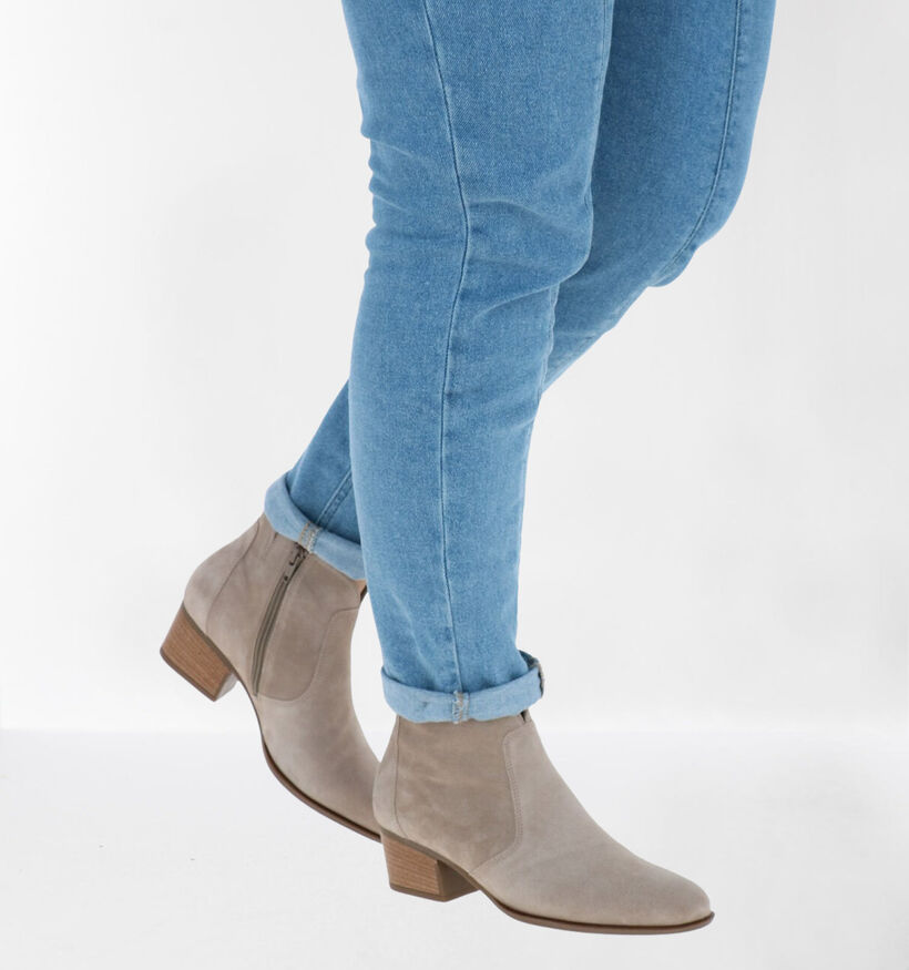 Gabor Groene Enkellaarzen in daim (287774)