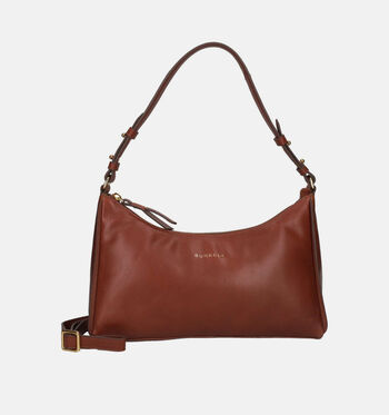 Burkely Schoudertassen Zwart/Cognac