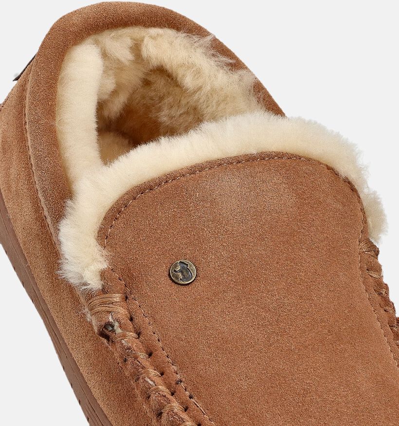 Warmbat Grizzly Cognac Gesloten Pantoffels voor heren (379293)