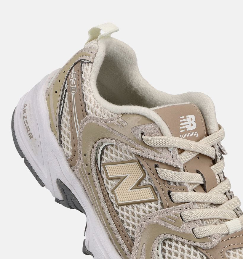 New Balance 530 Baskets en Beige pour filles, gar&ccedil;ons (366194) - pour semelles orthop&eacute;diques