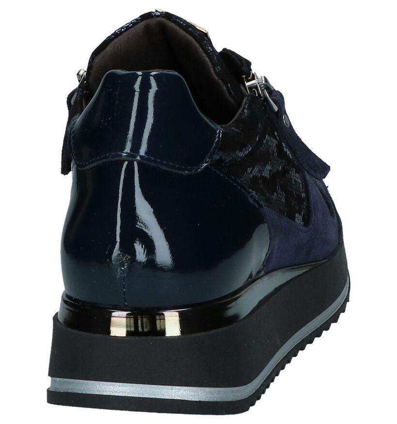 Scapa Chaussures à lacets en Bleu foncé en cuir verni (227405)