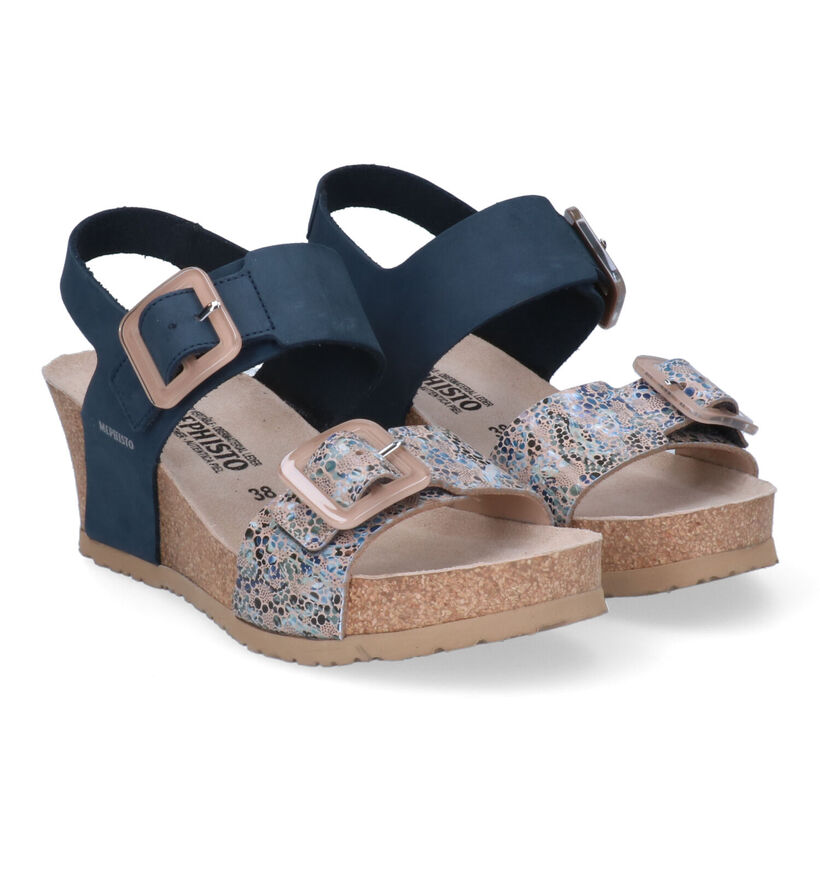 Mephisto Lissia Blauwe Sandalen in nubuck (306952)