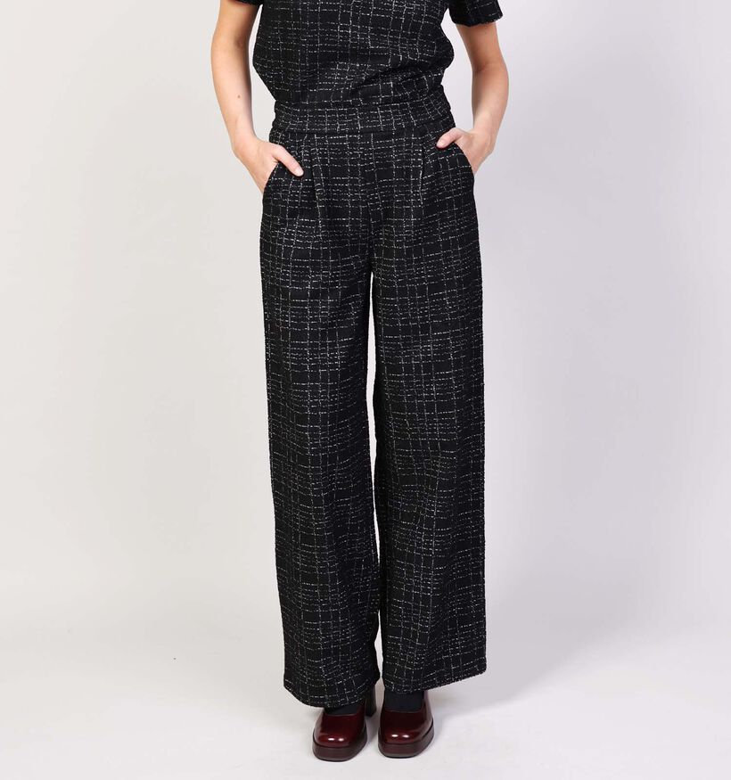 JDY Dorit Zwarte Broek Bouclé JDY Dorit Zwarte Broek Bouclé voor dames (362446)