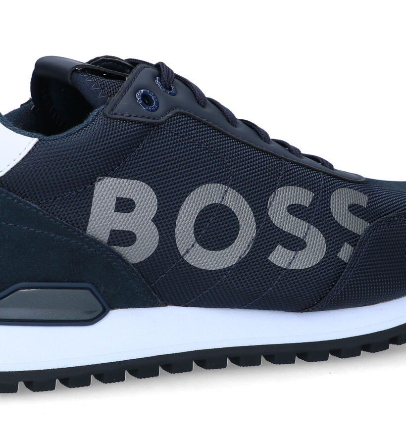 Boss Parkour Runn Blauwe Sneakers voor heren (320724) - geschikt voor steunzolen