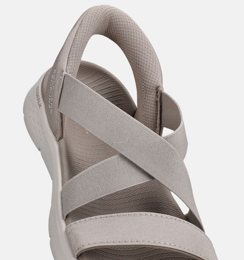 Skechers Go Walk Flex Glimmer Up Taupe Sandalen voor dames (371257)