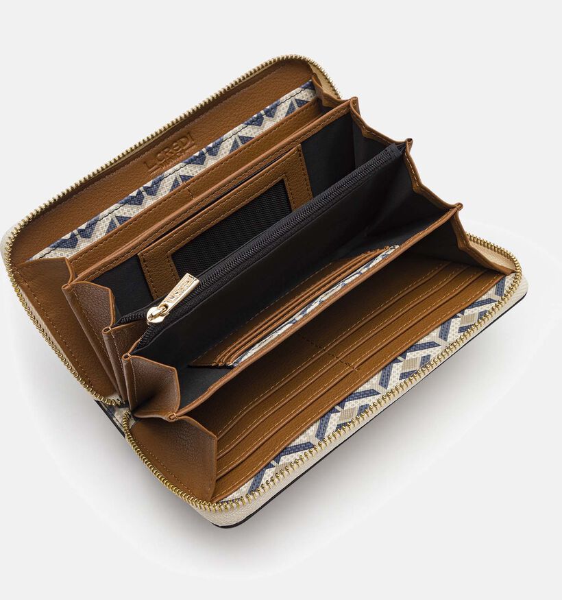 L.Credi Melina Porte-monnaie zippé en Beige pour femmes (341081)