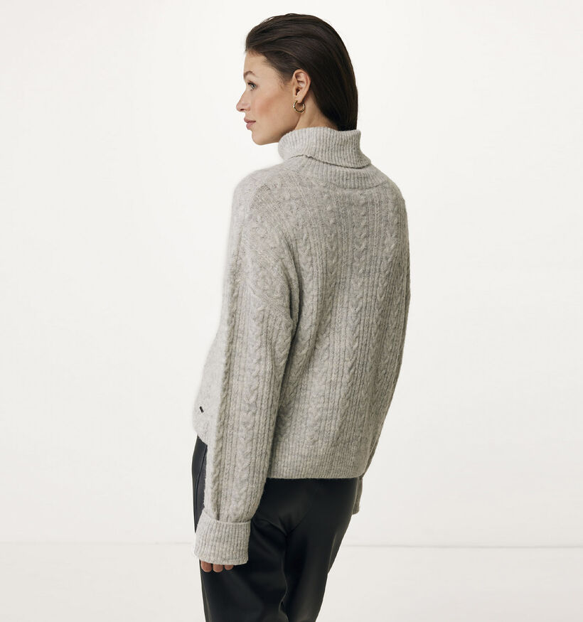 Mexx Grijze Gebreide cable trui voor dames (348277)