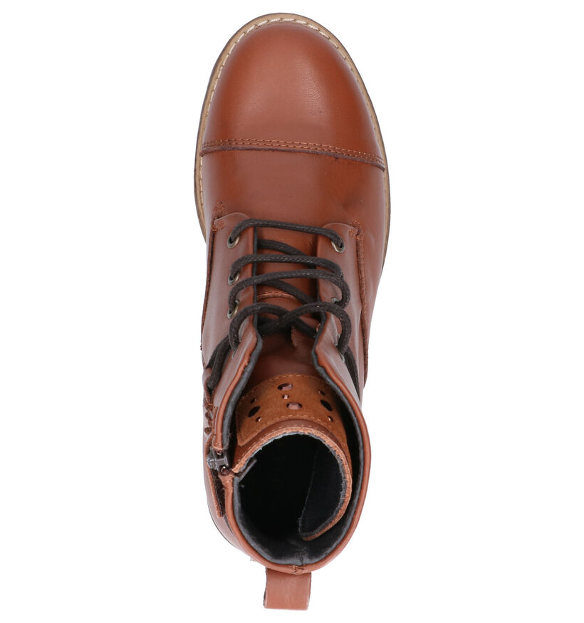 Milo & Mila Chaussures hautes en Cognac en cuir (254935)