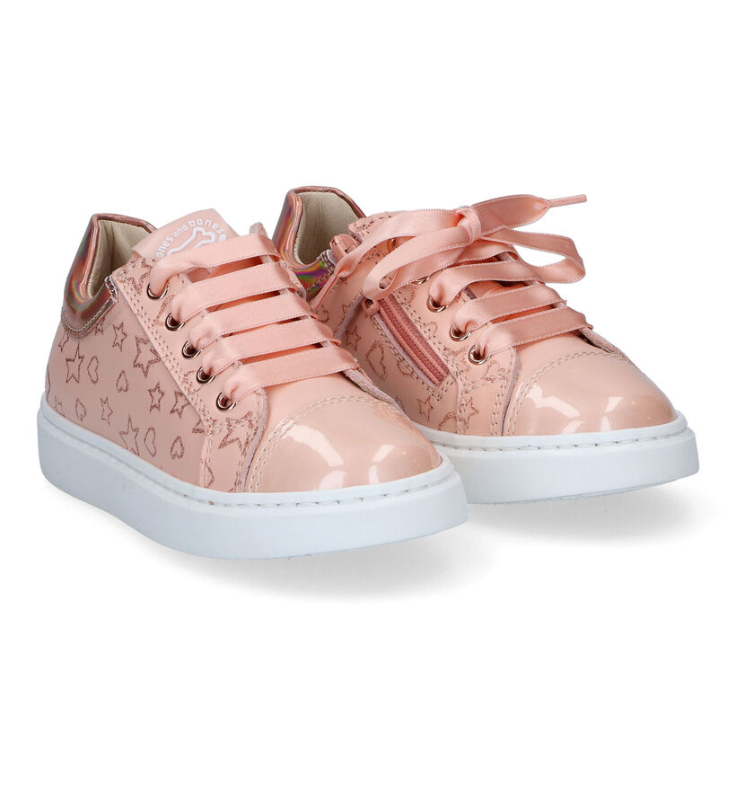 STONES and BONES Fefat Chaussures à lacets en Rose pour filles (303706) - pour semelles orthopédiques