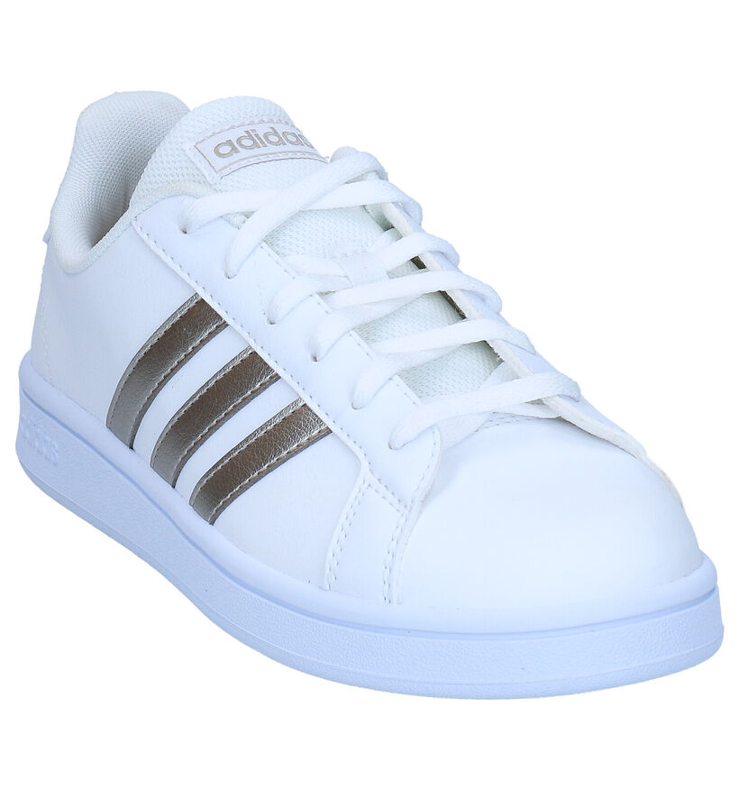 adidas Grand Court Witte Sneakers in kunstleer (318160)