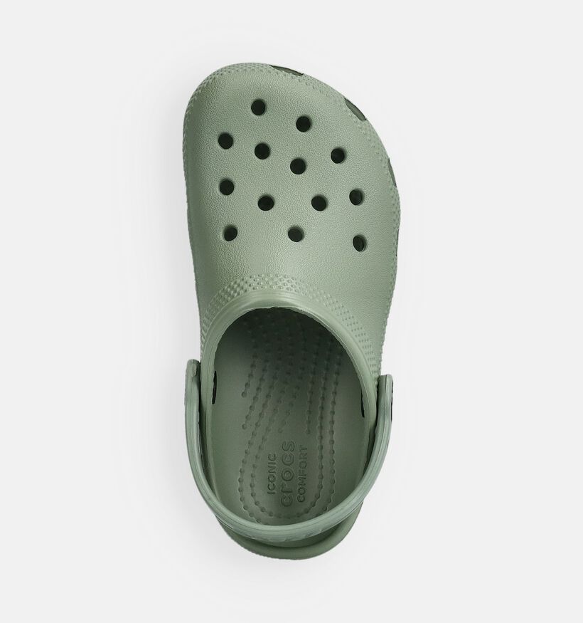 Crocs Classic Clog Nu-pieds en Vert pour filles, gar&ccedil;ons (371016)