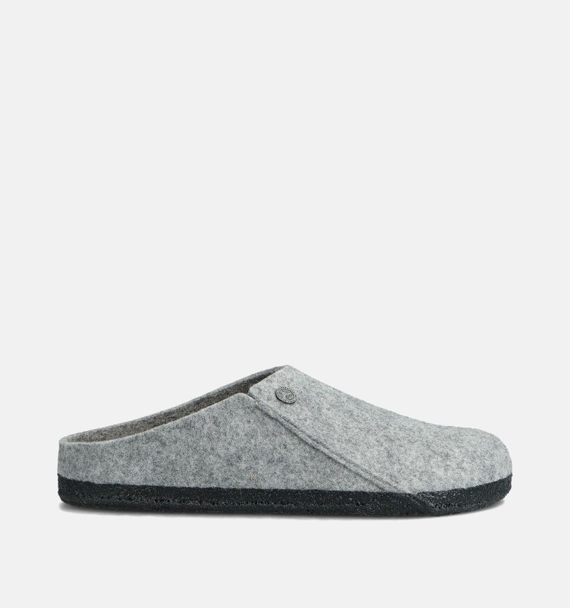 Birkenstock Zermatt Standard Pantoufles ouvertes en Gris pour hommes (377029) - pour semelles orthop&eacute;diques